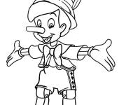 Coloriage Pinocchio marionnette en bois