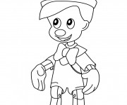 Coloriage et dessins gratuit Pinocchio simple à imprimer
