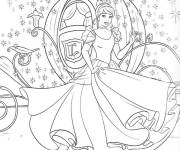 Coloriage Princesse Disney Cendrillon pour filles