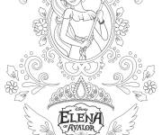 Coloriage et dessins gratuit Princesse Elena d'Avalor Disney à imprimer