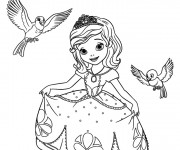 Coloriage et dessins gratuit Disney Princesse Sofia à imprimer