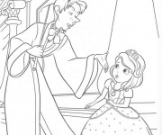 Coloriage Princesse Sofia et Cédric le magicien
