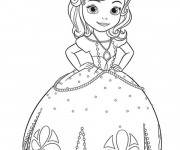 Coloriage et dessins gratuit Princesse Sofia et la princesse papillon à imprimer
