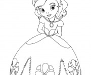 Coloriage et dessins gratuit Princesse Sofia facile à imprimer