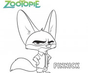 Coloriage Zootopie Finnick
