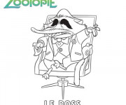 Coloriage et dessins gratuit Zootopie Le Boss à imprimer