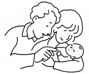 Coloriage et dessins gratuit Baptême facile à imprimer