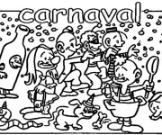 Coloriage et dessins gratuit Carnaval amusant à imprimer
