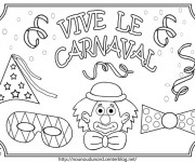 Coloriage et dessins gratuit Vive le Carnaval à imprimer