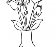 Coloriage et dessins gratuit Des Roses pour célébrer la Fête des Mamans à imprimer