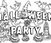 Coloriage Party Halloween