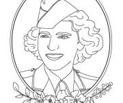 Coloriage Margaret Bourke symbole de la journée de la femme