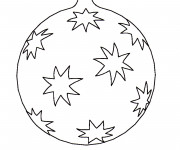 Coloriage Dessin boule de Noël simple