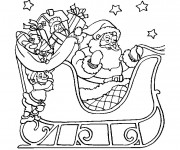 Coloriage et dessins gratuit Dessin traineau du Père Noël à imprimer
