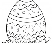 Coloriage et dessins gratuit Oeuf de Pâques simple à imprimer