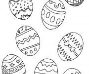 Coloriage et dessins gratuit Oeufs de pâques à télécharger à imprimer