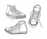 Coloriage et dessins gratuit Ado Chaussures à imprimer