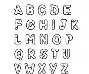 Coloriage et dessins gratuit Alphabet facile à imprimer