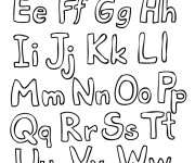 Coloriage et dessins gratuit Grande Lettres de l'Alphabet à imprimer