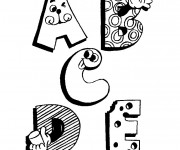 Coloriage Lettres rigolotes de l'Alphabet