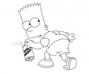 Coloriage et dessins gratuit Bart imprudent à colorier à imprimer
