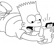 Coloriage Bart Simpson dessin animé