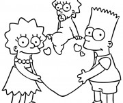 Coloriage et dessins gratuit Bart Simpson en Ligne à imprimer