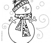 Coloriage et dessins gratuit Bonhomme de Neige à télécharger à imprimer