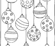 Coloriage et dessins gratuit Des Boules de Noel en ligne à imprimer