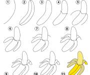 Coloriage Banane dessin facile