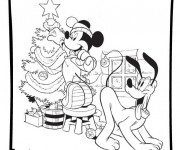 Coloriage Disney Noel affiche