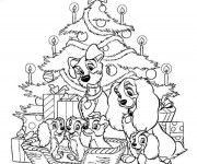 Coloriage et dessins gratuit Disney Noel pour enfant à imprimer