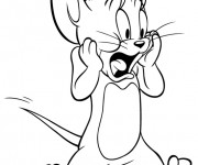 Coloriage Souris Jerry comique dessin animé