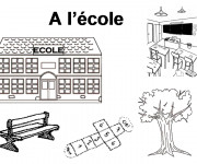Coloriage École Primaire