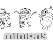 Coloriage et dessins gratuit Les Minions Cartoon à imprimer