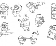 Coloriage et dessins gratuit Personnages de Film Les Minions à imprimer