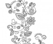 Coloriage et dessins gratuit Fleurs adulte à décorer à imprimer