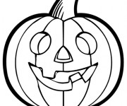Coloriage et dessins gratuit Citrouille d'Halloween à imprimer