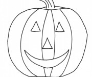 Coloriage et dessins gratuit Citrouille d'Halloween au crayon à imprimer
