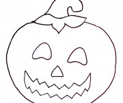 Coloriage et dessins gratuit Citrouille d'Halloween maternelle à imprimer