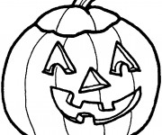 Coloriage et dessins gratuit Citrouille d'Halloween pour enfant à imprimer
