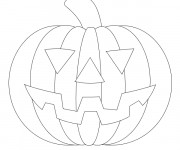 Coloriage Citrouille d'Halloween stylisé