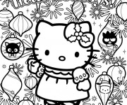 Coloriage Hello Kitty et La Vacance artistique