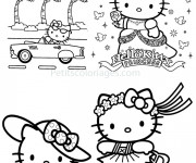 Coloriage Hello Kitty Princesse Anniversaire