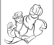 Coloriage et dessins gratuit Héro légendaire Hercule Disney à imprimer