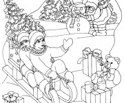 Coloriage et dessins gratuit Hiver Maternelle de Noel à imprimer