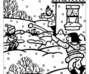 Coloriage Hiver Neige 14