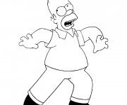 Coloriage et dessins gratuit Homer amusant à colorier à imprimer