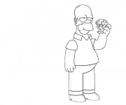 Coloriage Homer Simpson en Ligne