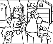 Coloriage La Famille Simpson